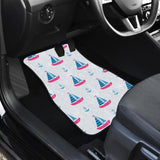 Sailboat Anchor Pattern Front And Back Car Mats