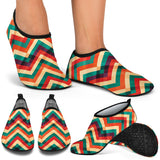 Zigzag  Chevron Colorful Pattern Aqua Shoes