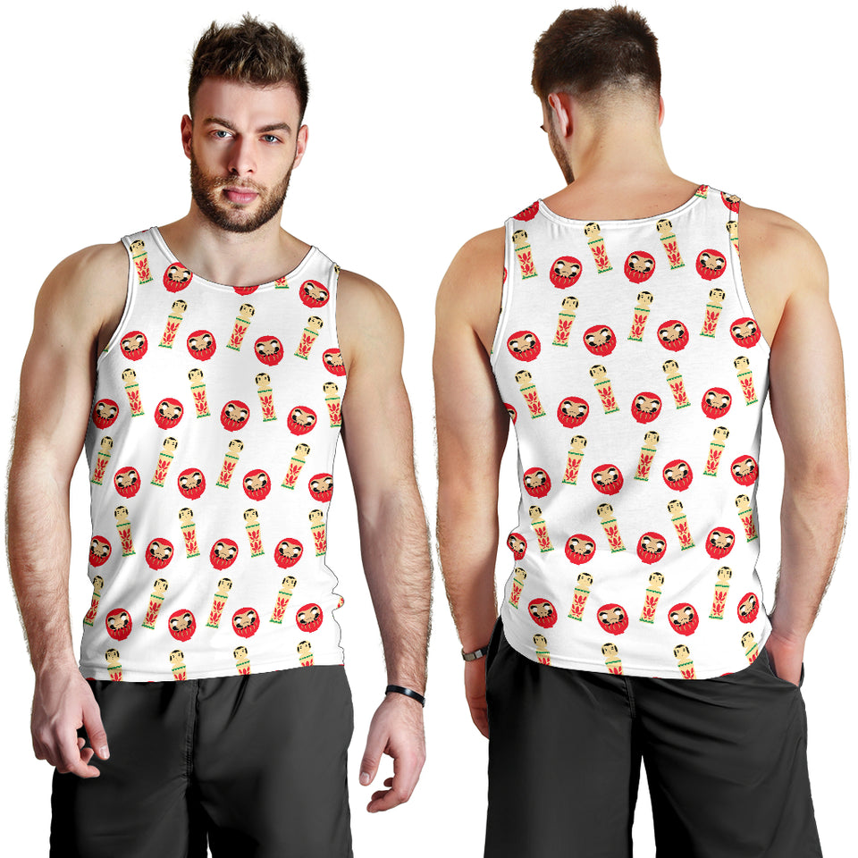 Daruma japanese wooden doll Men Tank Top