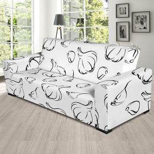 Garlic Pattern Black White Sofa Slipcover