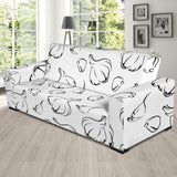Garlic Pattern Black White Sofa Slipcover
