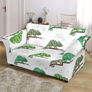 Chameleon Lizard Pattern Loveseat Couch Slipcover