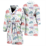 Hippopotamus Pattern Print Design 03 Men's Bathrobe
