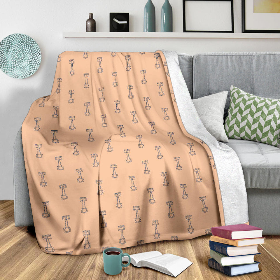 Engine Piston Cream Background Pattern Print Design 04 Premium Blanket