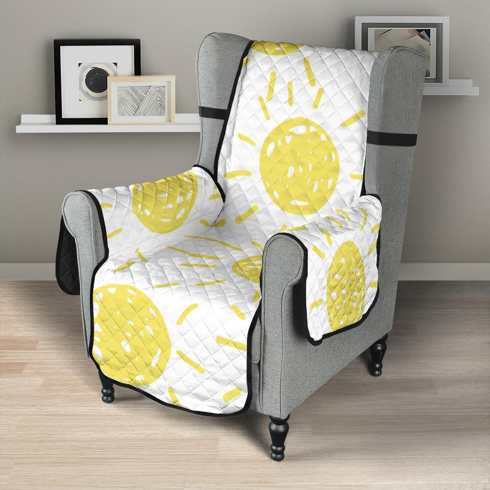 hand drawn sun pattern Chair Cover Protector