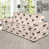 Ostrich Pattern Print Design 05 Sofa Slipcover
