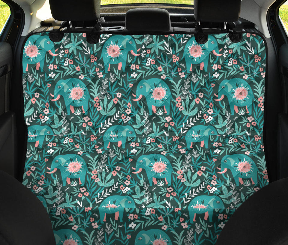 Elephants Jungle Pattern Dog Car Seat Covers