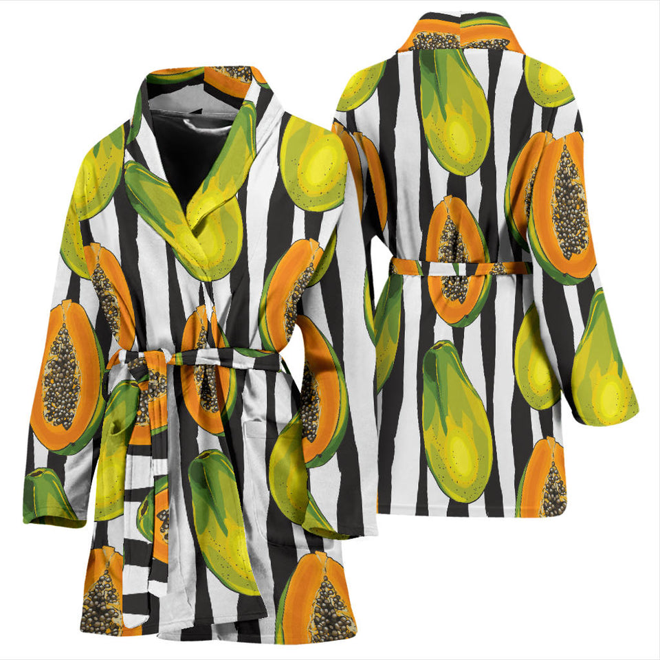 Papaya Design Pattern Women'S Bathrobe