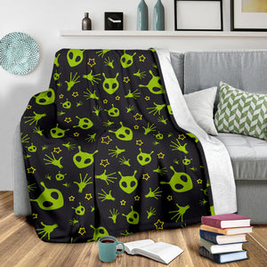 Alien Pattern Print Design 02 Premium Blanket