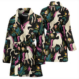 Unicorns Forest Background Women'S Bathrobe