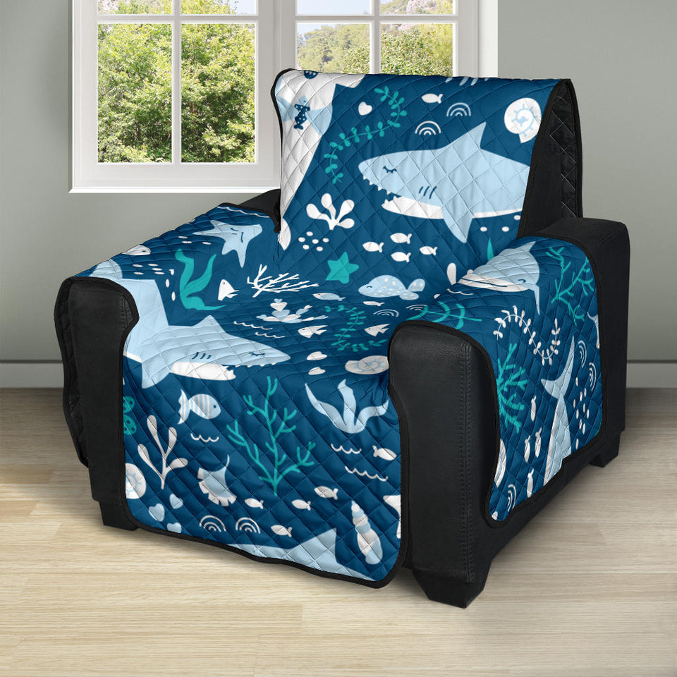 Cute shark pattern Recliner Cover Protector