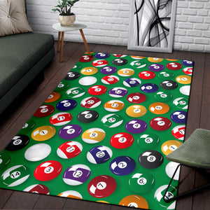Billiard Ball Pattern Print Design 02 Area Rug