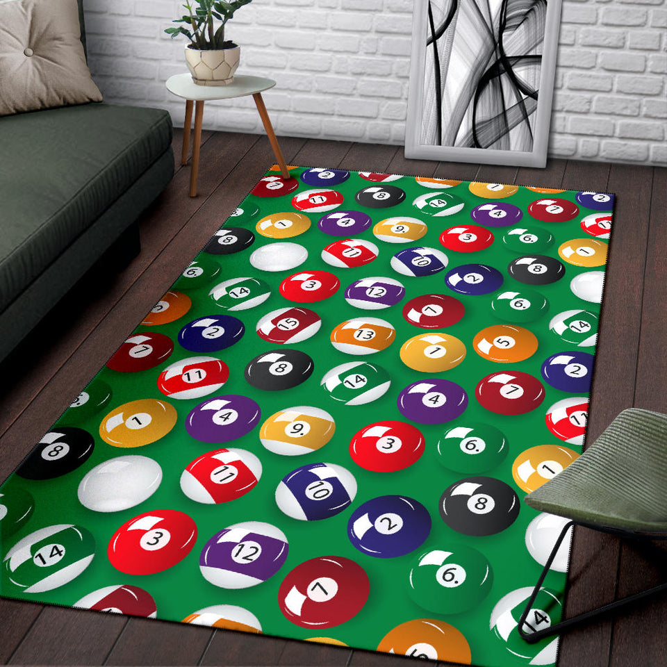 Billiard Ball Pattern Print Design 02 Area Rug