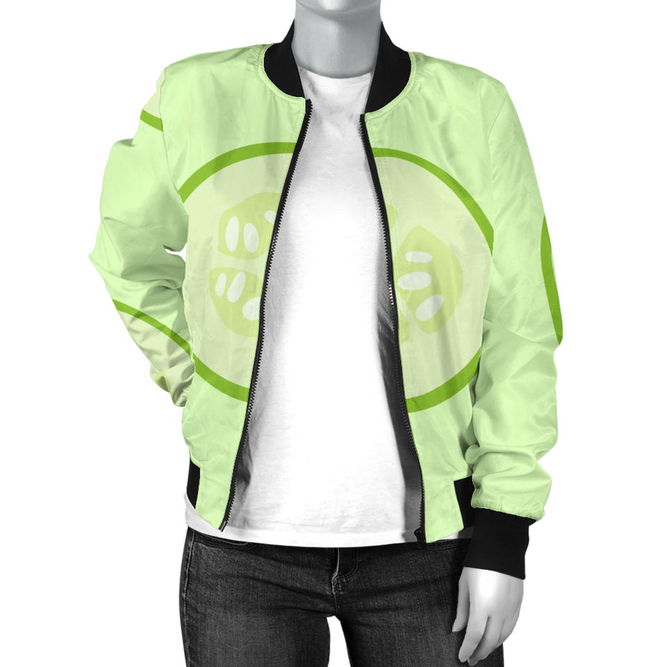 Cucumber Pattern Women'S Bomber Jacket