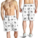 Cute French Bulldog Paw Pattern Men Shorts