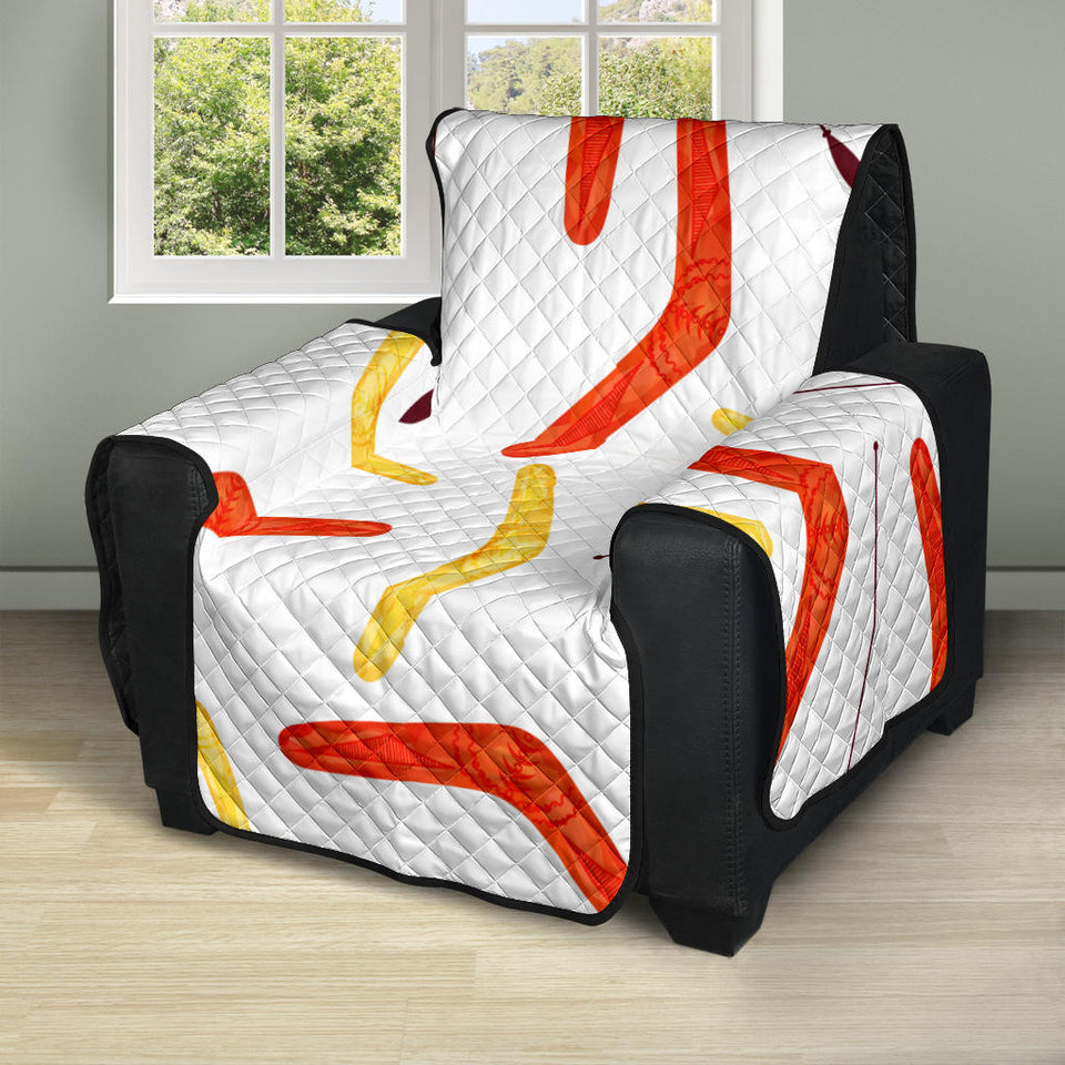 Waterclor boomerang Australian aboriginal ornament Recliner Cover Protector
