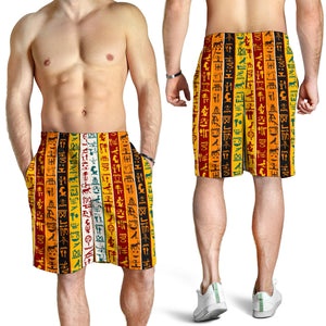 Egypt Hieroglyphics Pattern Print Design 01 Men Shorts