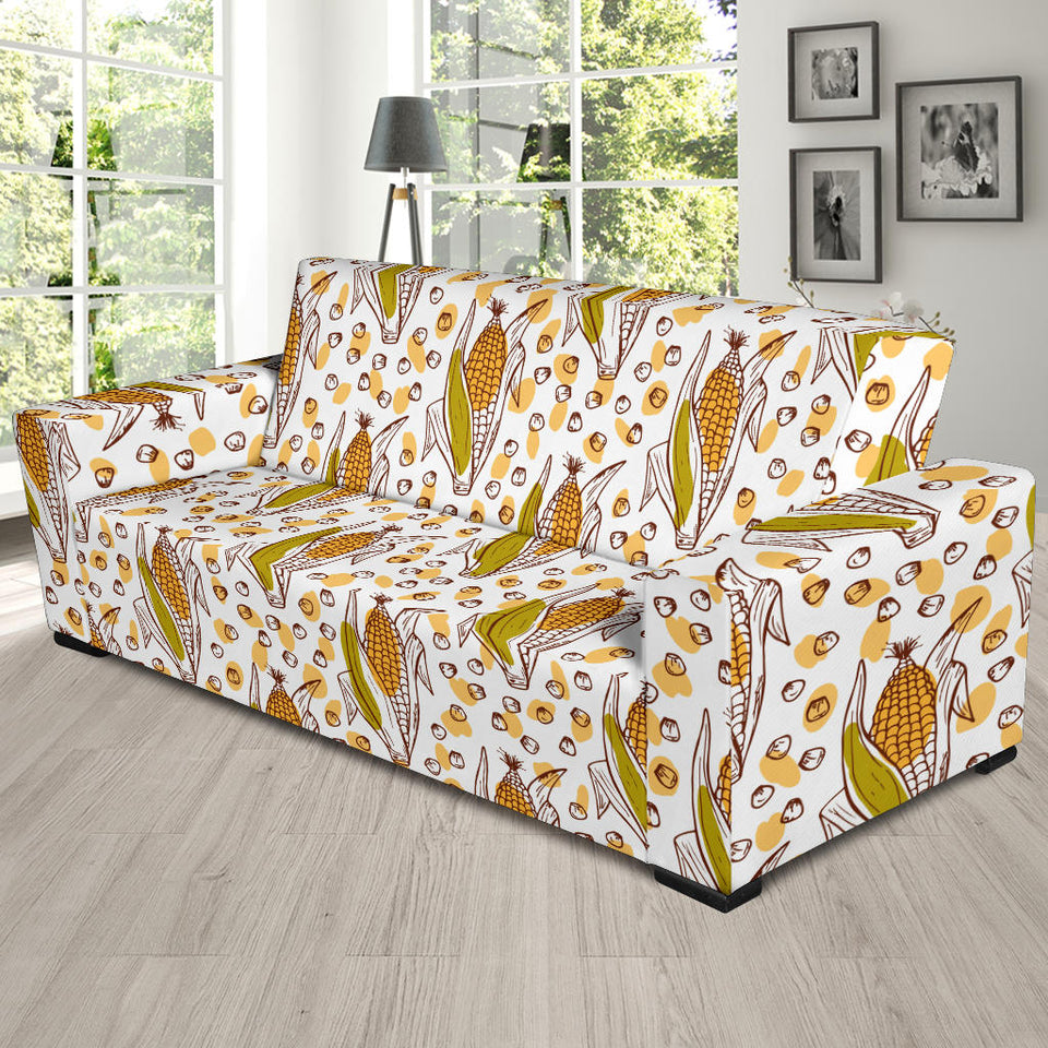 Corn Pattern Print Design 02 Sofa Slipcover