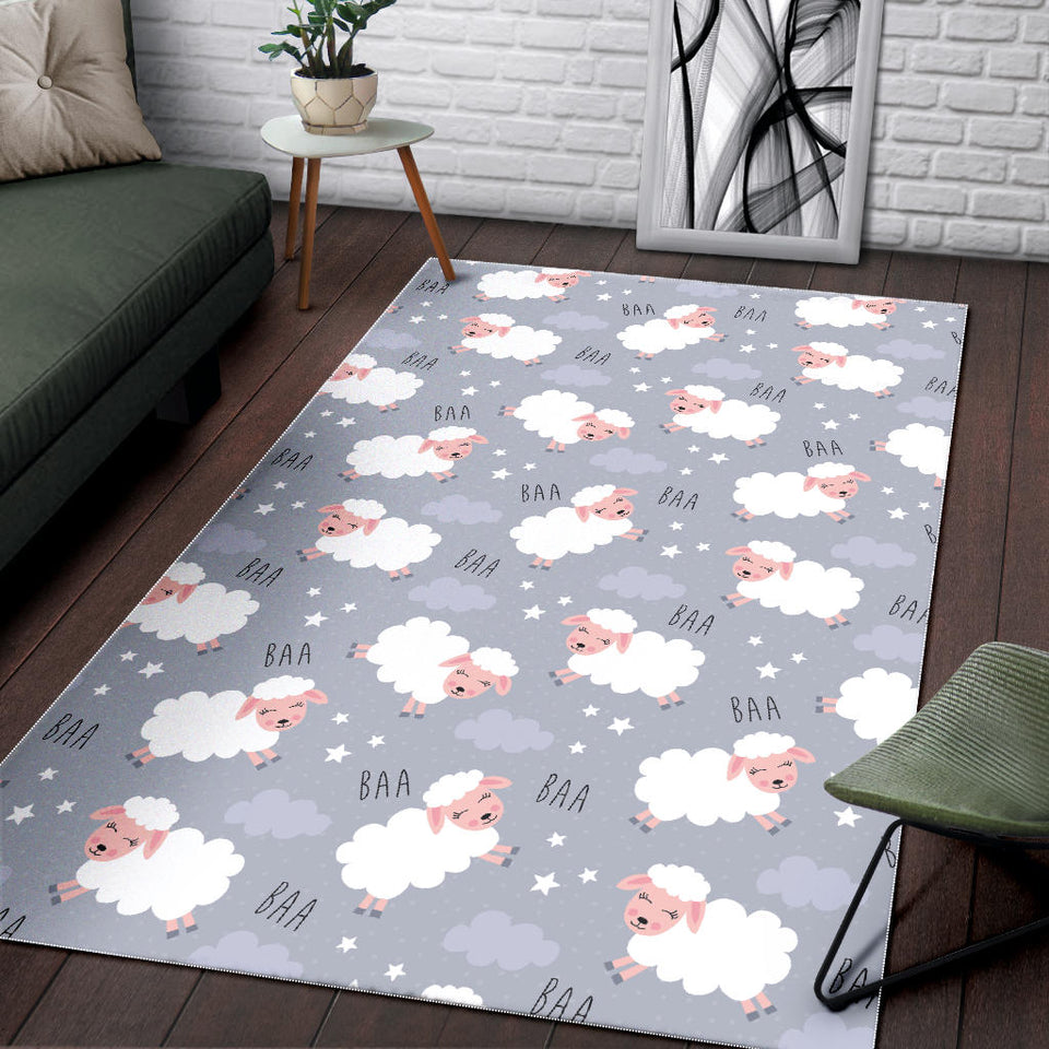 Sweet Dreams Sheep Pattern Area Rug