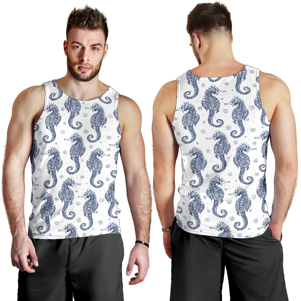 Seahorse pattern background Men Tank Top