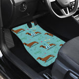 Dachshund Decorative Background Front And Back Car Mats