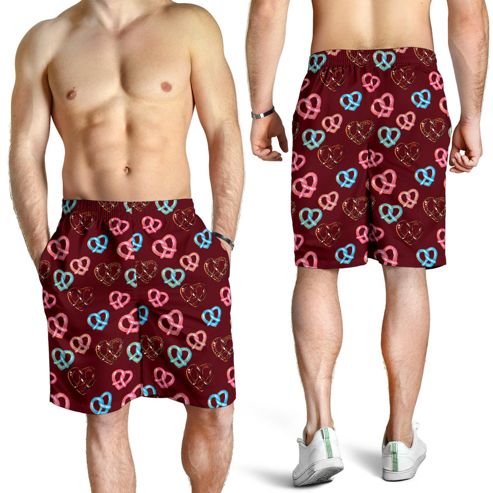 Pretzels Pattern Print Design 05 Men Shorts