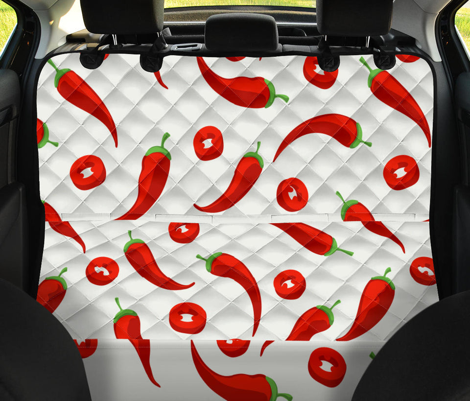 Chili Pattern Dog Car Seat Covers
