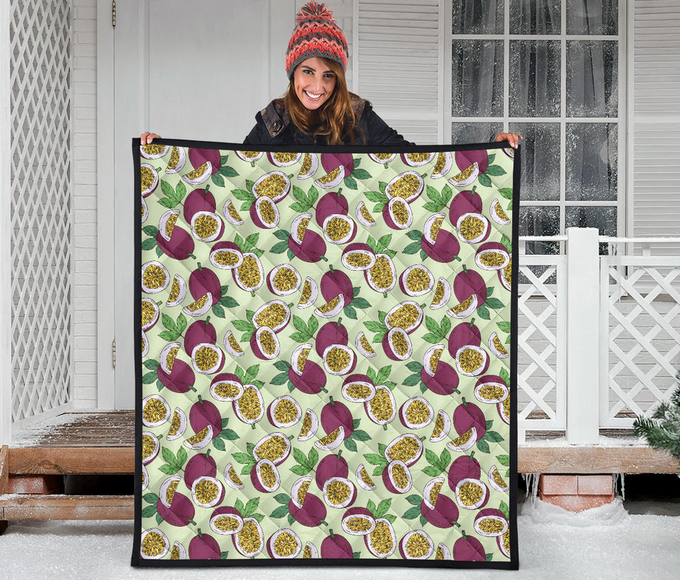 Passion Fruit Pattern Premium Quilt