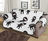 Ninja pattern plaid background Sofa Cover Protector