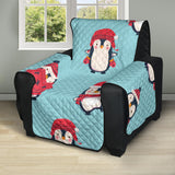 Cute penguin christmas  design pattern Recliner Cover Protector
