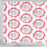 Hand Drawn Dragon Fruit Shower Curtain Fulfilled In US
