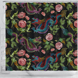 Dragons Flower Pattern Shower Curtain Fulfilled In US