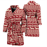 Dachshund Nordic Pattern Men'S Bathrobe