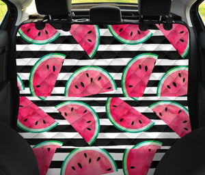 Watercolor Paint Textured Watermelon Pieces Dog Car Seat Covers