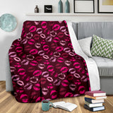 Lips Pattern Print Design 03 Premium Blanket