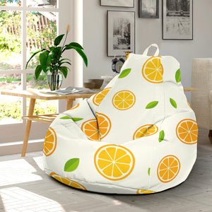 Oranges Leaves Pattern Bean Bag Cover