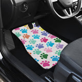 Dog Paws Pattern Print Design 01 Front Car Mats
