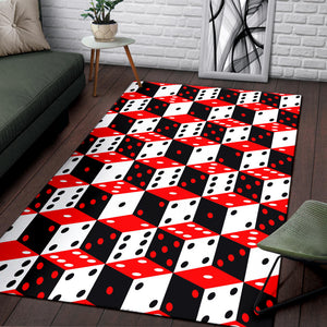 Dice Pattern Print Design 02 Area Rug