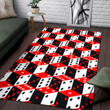 Dice Pattern Print Design 02 Area Rug