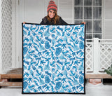 Coral Reef Pattern Print Design 01 Premium Quilt
