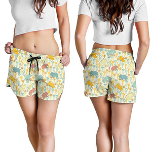 Hippopotamus Pattern Print Design 04 Women Shorts