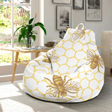 Bee Honeycomb Seamless Design Pattern Bean Bag Cover