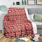 Dachshund Nordic Pattern Premium Blanket