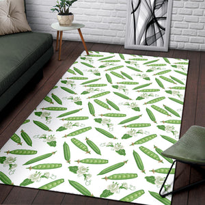 Green Peas Pattern Print Design 04 Area Rug