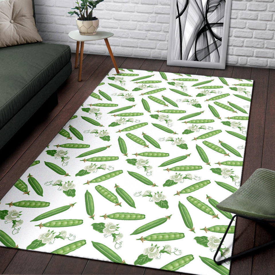 Green Peas Pattern Print Design 04 Area Rug