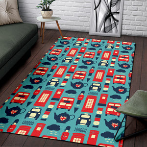 British Pattern Print Design 04 Area Rug