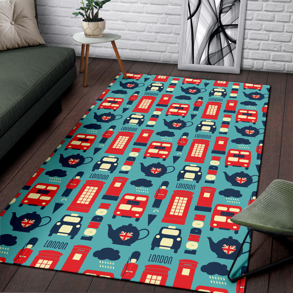 British Pattern Print Design 04 Area Rug