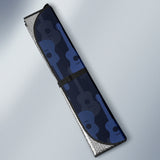 Blue Theme Guitar Pattern Car Sun Shade