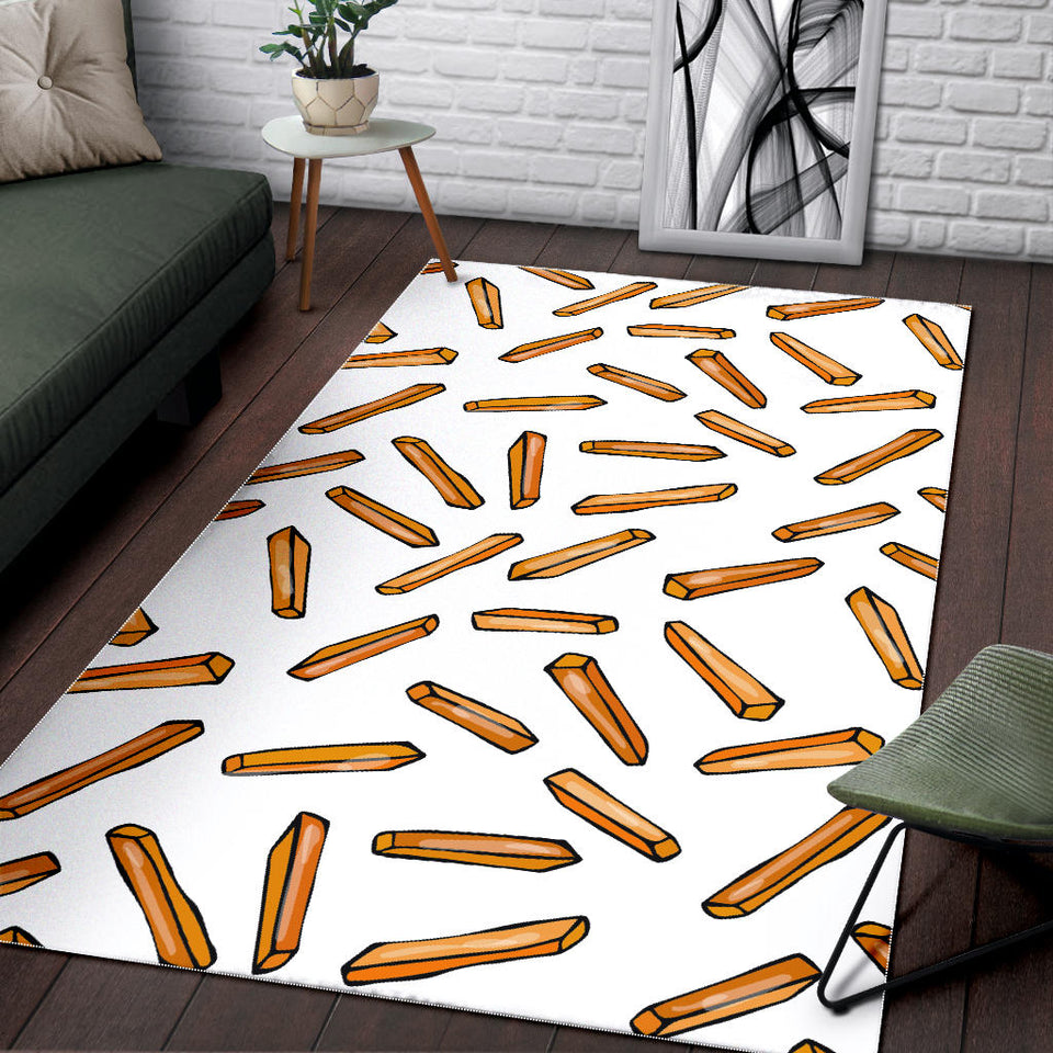 French Fries Potato Pattern Area Rug