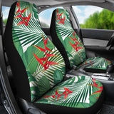 Heliconia Palm And Monstera  Leaves Pattern Universal Fit Car Seat Covers